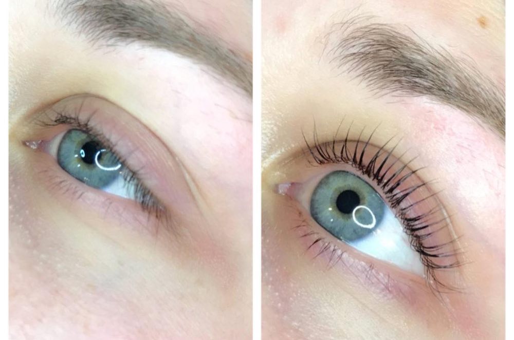 Natural Lashes lifted and tinted