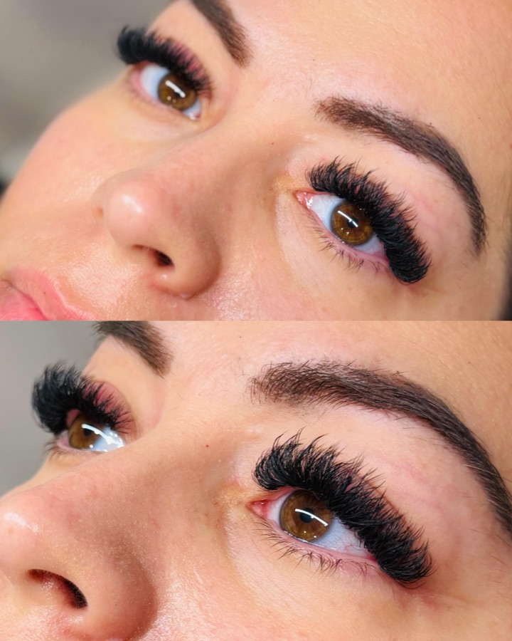 A volume Lash set applied at Tally Beauty